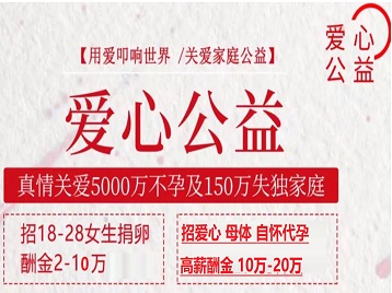 新平捐卵助孕生子 爱心志愿者招募